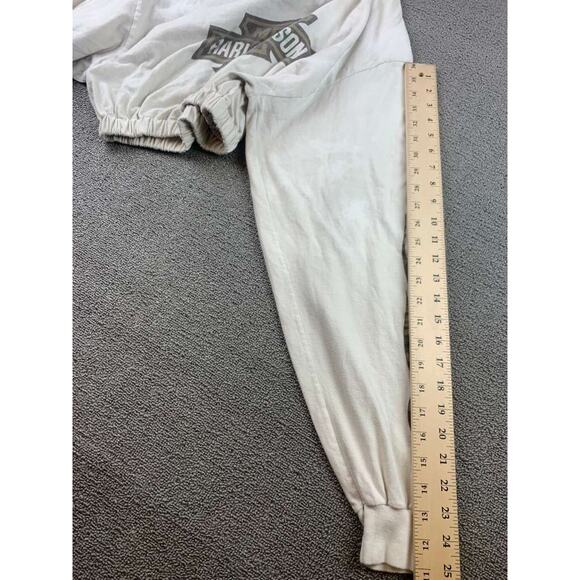 VTG Harley Davidson Cropped Graphic Shirt Size Small Camo Flames Tulsa Oklahoma - Picture 7 of 11